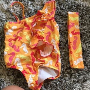 Seahorse suit w: matching headband by Garnet Hil